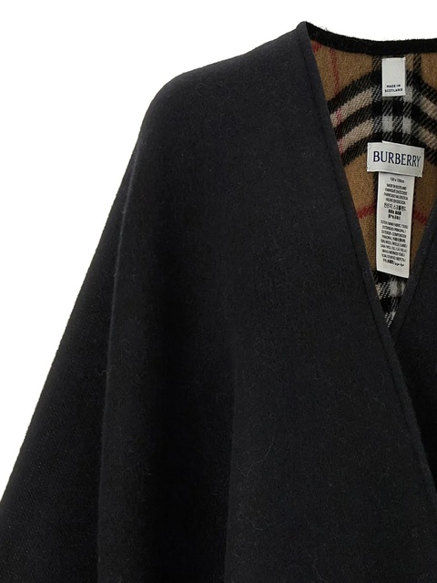 Burberry fringed-hem cape - Black - zdjęcie produktu nr 2