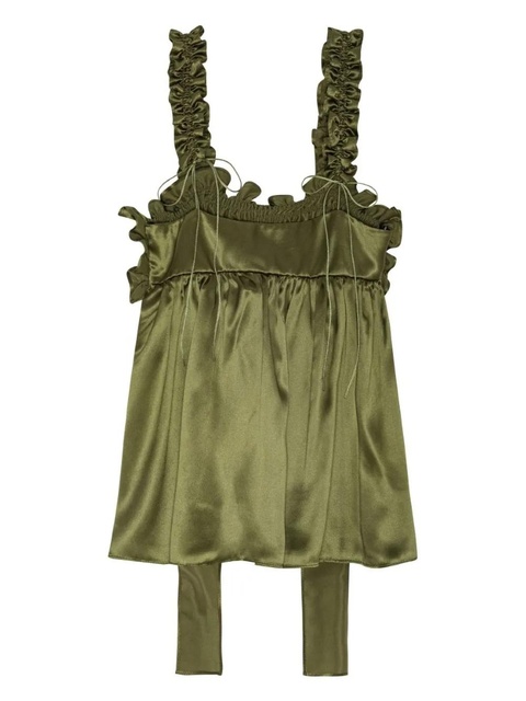 Cecilie Bahnsen Gia silk top - Green - zdjęcie produktu nr 2