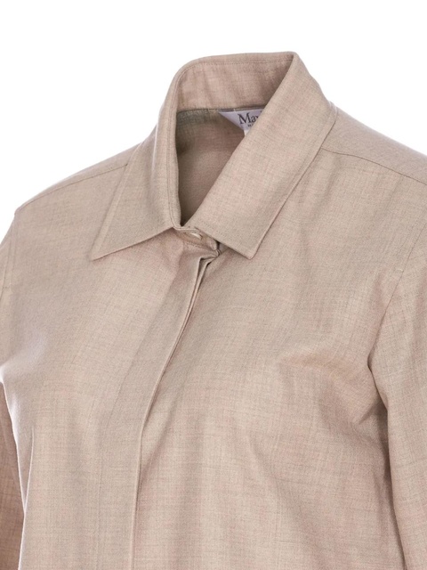 Max Mara Tebaide classic collar button shirt - Neutrals - zdjęcie produktu nr 2