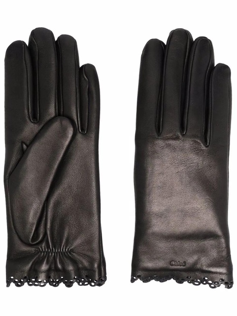 Chloé broderie anglaise gloves - 001 BLACK - zdjęcie produktu nr 1