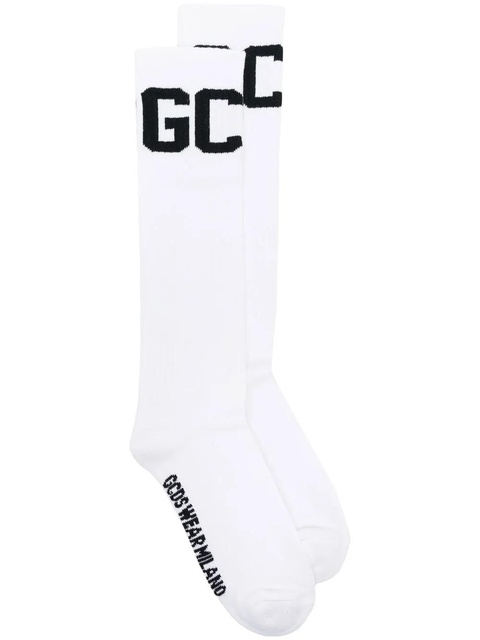 GCDS intarsia-knit mid-calf socks - White - zdjęcie produktu nr 2