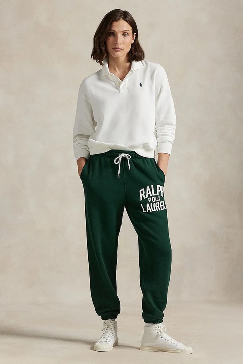 Polo Ralph Lauren spodnie dresowe damskie kolor zielony z nadrukiem 211971758 - zdjęcie produktu nr 1