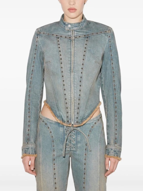 MISBHV Sunset stud-embellished denim jacket - Blue - zdjęcie produktu nr 1
