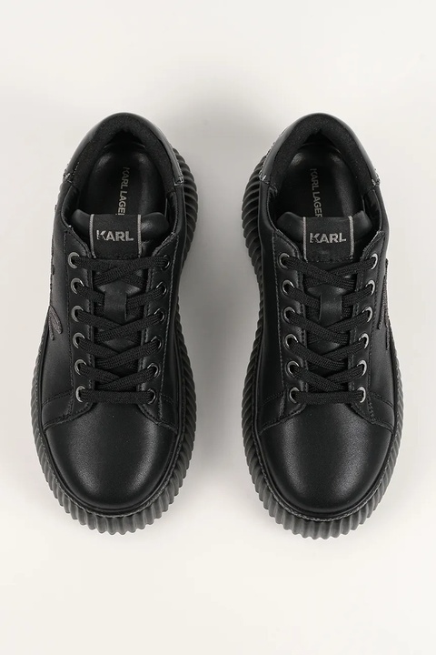 Karl Lagerfeld sneakersy skórzane KREEPER LO damskie kolor czarny KL42372C - zdjęcie produktu nr 1