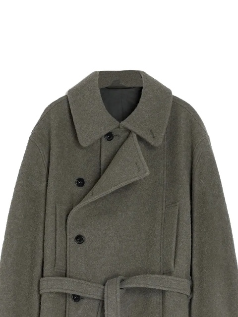 LEMAIRE belted double-breasted coat - Grey - zdjęcie produktu nr 2