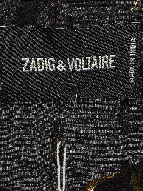 Zadig&Voltaire pre-owned metallic-stripe asymmetric dress - Black - zdjęcie produktu nr 2