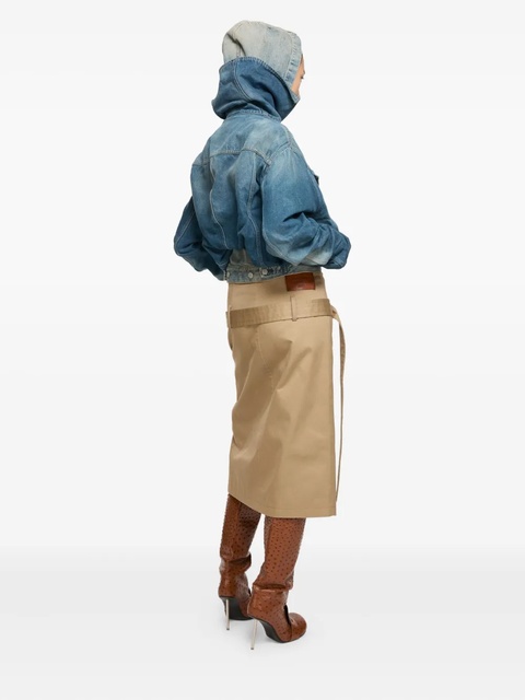 Acne Studios hooded denim jacket - 863-Mid Blue - zdjęcie produktu nr 1