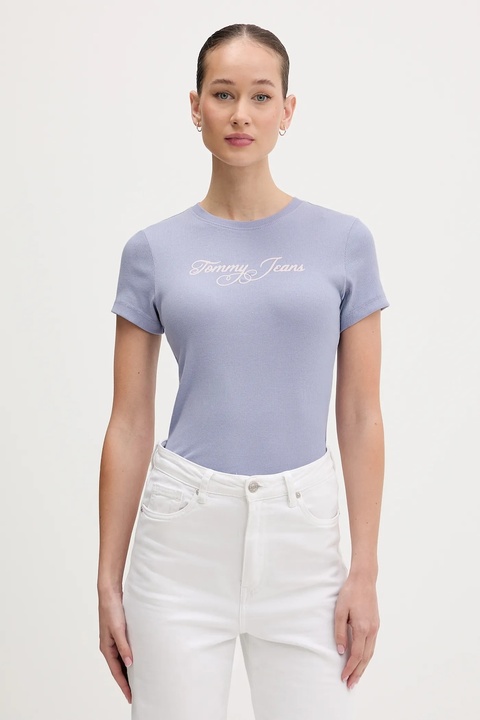 Tommy Jeans t-shirt damski kolor niebieski DW0DW21838 - zdjęcie produktu nr 1