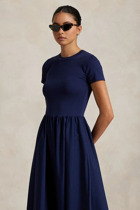 Polo Ralph Lauren sukienka bawełniana kolor granatowy maxi rozkloszowana 211966311 - zdjęcie produktu nr 2