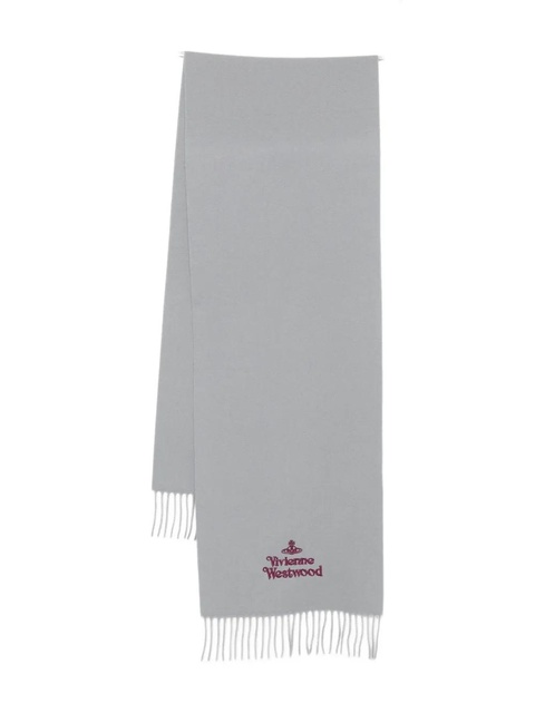 Vivienne Westwood wool fringed scarf - Grey - zdjęcie produktu nr 1