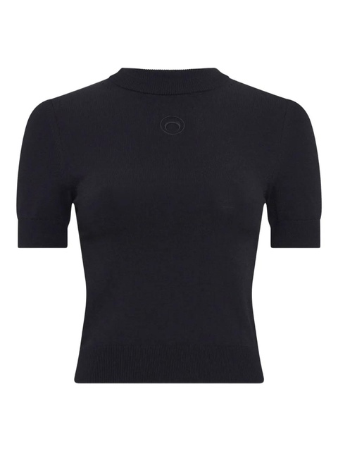 Marine Serre moon logo knit sweater - Black - zdjęcie produktu nr 2