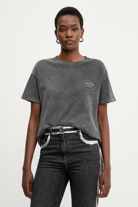 Patrizia Pepe t-shirt bawełniany damski kolor szary 8M1714 J128 - zdjęcie produktu nr 1