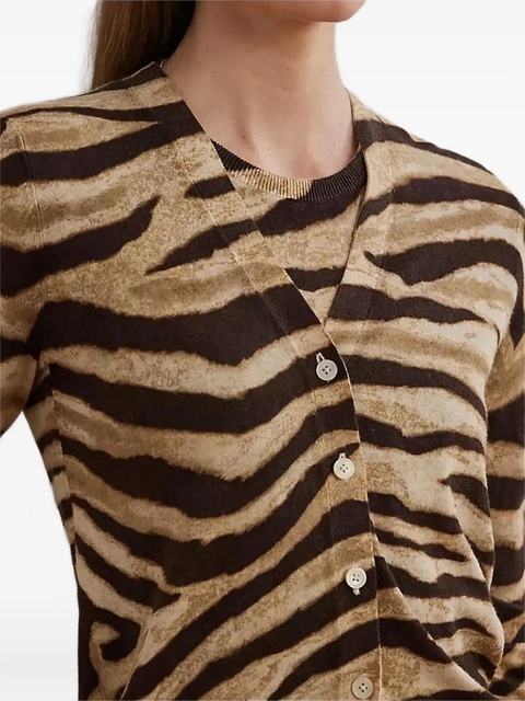 Lauren Ralph Lauren zebra-print buttoned cardigan - Neutrals - zdjęcie produktu nr 2