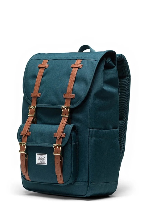 Herschel plecak Little America™ Mid 21 L kolor zielony duży gładki 11391-06551-OS - zdjęcie produktu nr 2