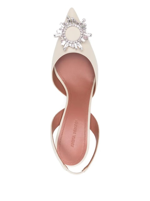 Amina Muaddi 70mm Begum heeled pumps - Neutrals - zdjęcie produktu nr 2