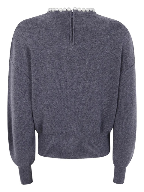 Essentiel Antwerp pearl-embellished wool sweater - Grey - zdjęcie produktu nr 2