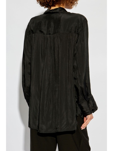 GANNI plain long-sleeve shirt - Black - zdjęcie produktu nr 2
