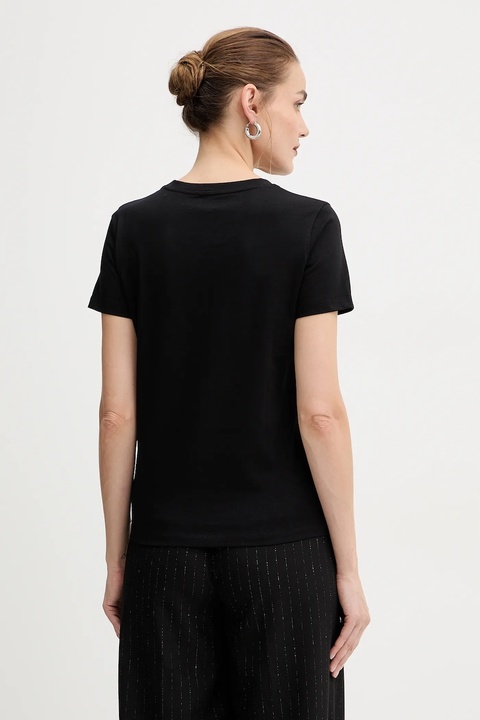 Guess t-shirt bawełniany damski kolor czarny W5BI21 I3Z14 - zdjęcie produktu nr 2