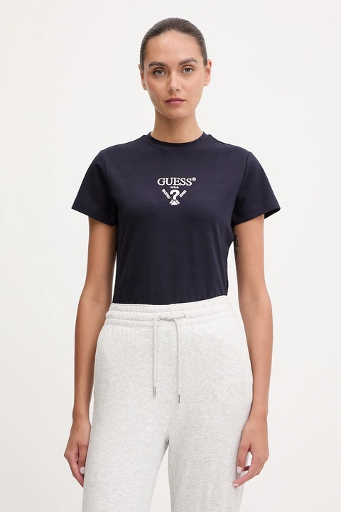 Guess t-shirt COLETTE damski kolor granatowy V4YI21 KCDH1 - zdjęcie produktu nr 1