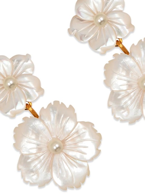 Jennifer Behr Tibby floral drop earrings - Neutrals - zdjęcie produktu nr 2