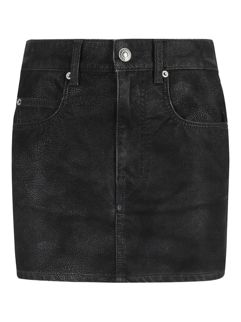 MARANT ÉTOILE logo-patch mini skirt - Black - zdjęcie produktu nr 1