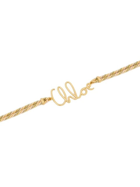 Chloé Plage braided-cord logo necklace - Neutrals - zdjęcie produktu nr 2