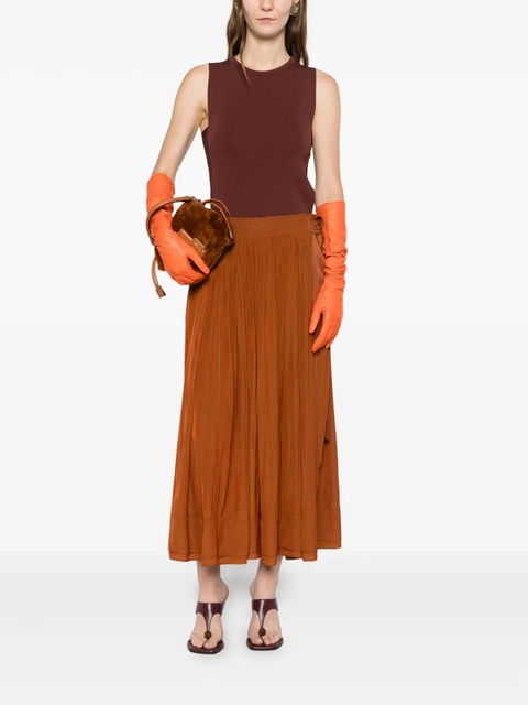 Lanvin ribbon pleated skirt - Brown - zdjęcie produktu nr 2