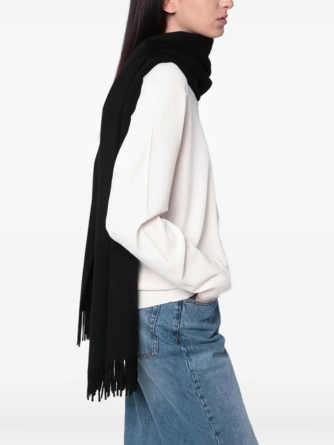Max Mara fringed cashmere scarf - Black - zdjęcie produktu nr 1