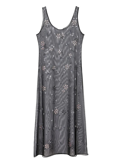 Rabanne floral-sequin dress - Black - zdjęcie produktu nr 2