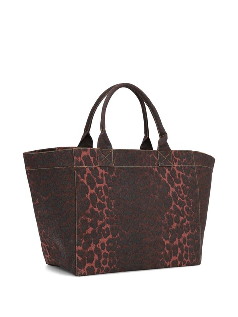 GANNI leopard-print canvas tote bag - Brown - zdjęcie produktu nr 2