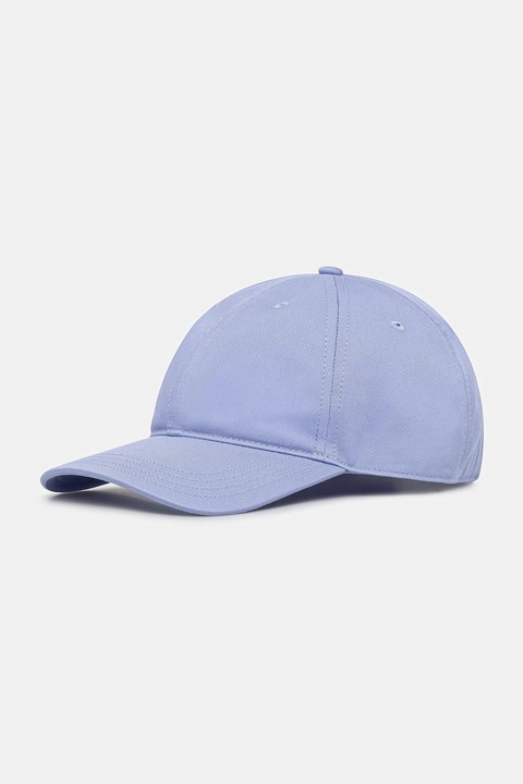 Lacoste czapka z daszkiem bawełniana kolor niebieski gładka RK0440 - zdjęcie produktu nr 1