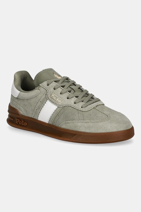Polo Ralph Lauren sneakersy zamszowe Htr Aera damskie kolor zielony 804956688009 - zdjęcie produktu nr 1