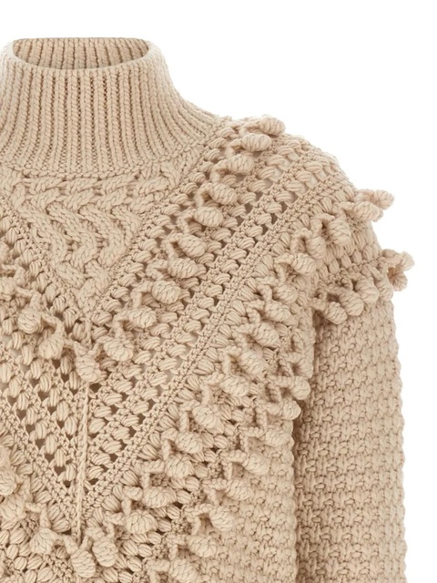 ZIMMERMANN Hypnotic Bauble pompom-detail sweater - Neutrals - zdjęcie produktu nr 1