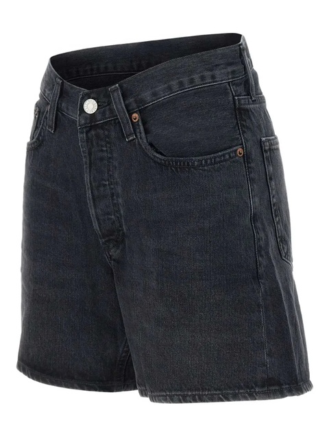 AGOLDE cotton denim shorts - Black - zdjęcie produktu nr 2