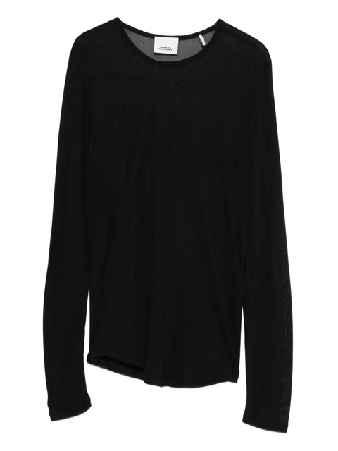ISABEL MARANT sheer-panel long-sleeve top - Black - zdjęcie produktu nr 1