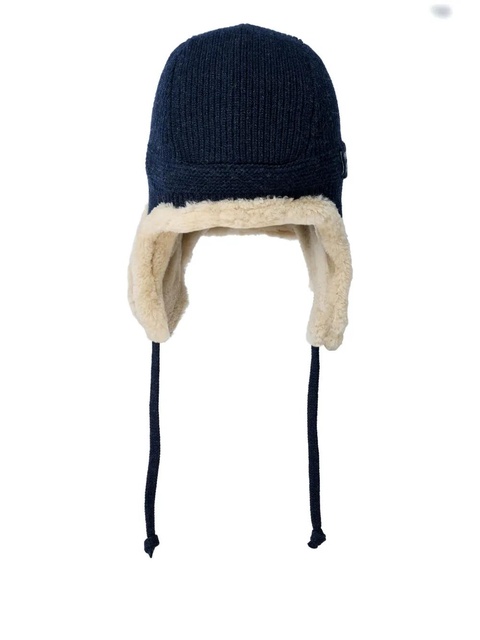 Miu Miu logo motif trapper hat - Blue - zdjęcie produktu nr 2
