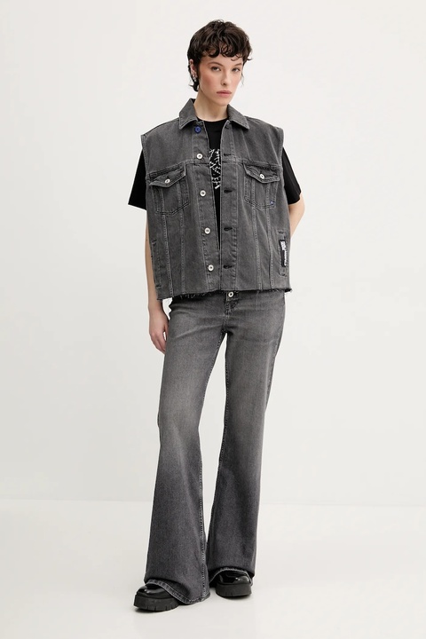 Karl Lagerfeld Jeans bezrękawnik damski kolor szary przejściowy A2W14014 - zdjęcie produktu nr 2