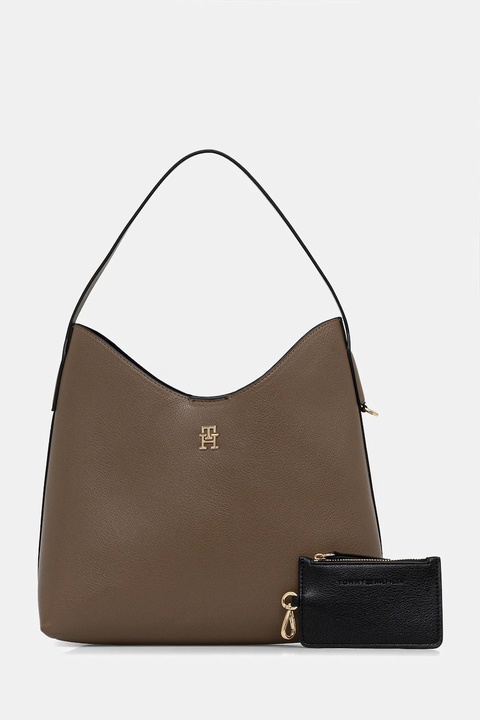 Tommy Hilfiger torebka kolor beżowy AW0AW18140 - zdjęcie produktu nr 1