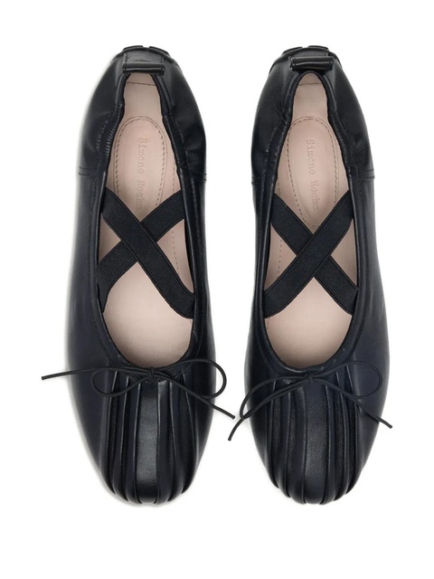 Simone Rocha Grip cross-strap ballet flats - Black - zdjęcie produktu nr 1