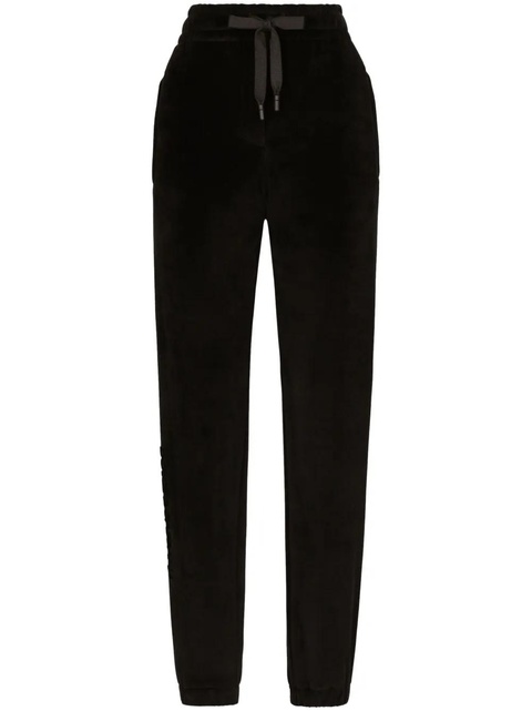 Dolce & Gabbana logo-embroidered drawstring track pants - Black - zdjęcie produktu nr 1