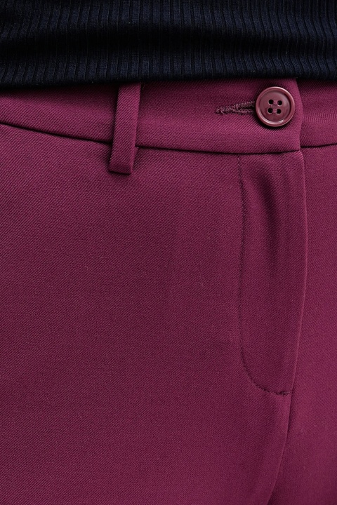 United Colors of Benetton spodnie damskie kolor fioletowy proste high waist 4L4H557R4 - zdjęcie produktu nr 2