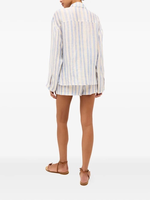 Marie Oliver Nico striped button-up shirt - Blue - zdjęcie produktu nr 2
