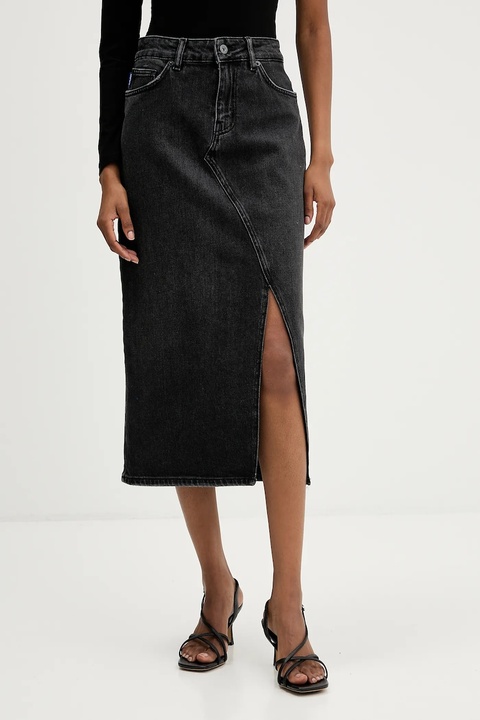 Hugo Blue spódnica jeansowa kolor czarny midi prosta 50546327 - zdjęcie produktu nr 1