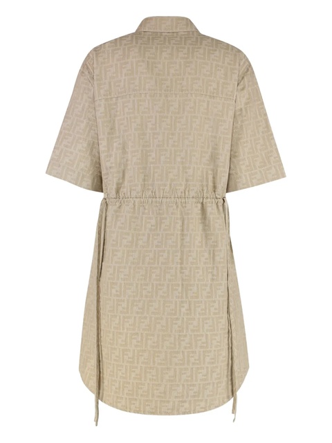 FENDI FF-pattern drawstring dress - Neutrals - zdjęcie produktu nr 2