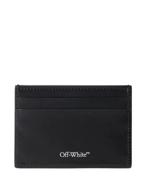 Off-White Diagonal leather card holder - Black - zdjęcie produktu nr 1