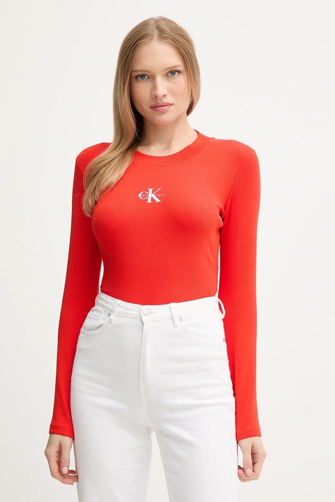 Calvin Klein Jeans longsleeve kolor czerwony LV047A803G - zdjęcie produktu nr 1