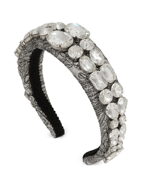 Dolce & Gabbana floral-jacquard headband - Silver - zdjęcie produktu nr 1