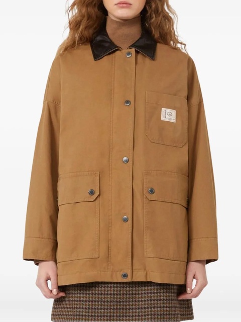 Weekend Max Mara leather-collared patch-pocket jacket - Brown - zdjęcie produktu nr 2