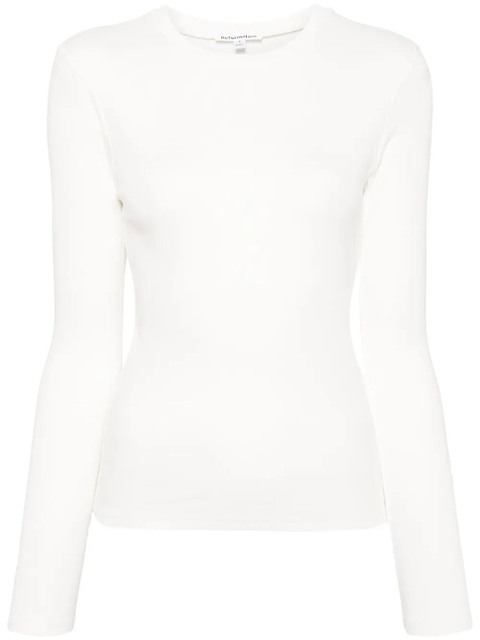 Reformation Davy ribbed-knit long-sleeve T-shirt - White - zdjęcie produktu nr 1