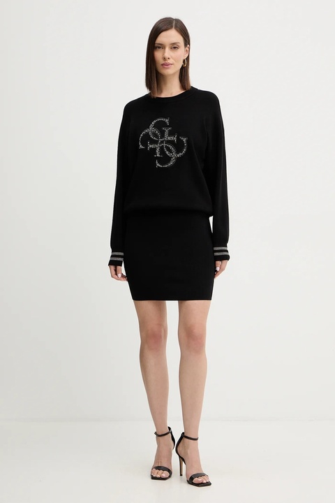 Guess sweter SYLVIE damski kolor czarny lekki W5BR42 Z26I2 - zdjęcie produktu nr 2